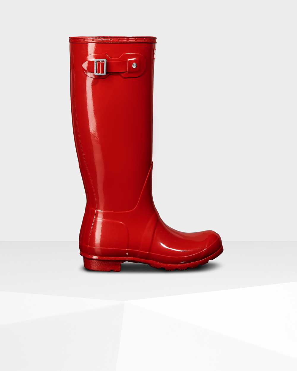 Hunter Women's Original Tall Gloss Tall Wellington Boots Red,LECK81725
